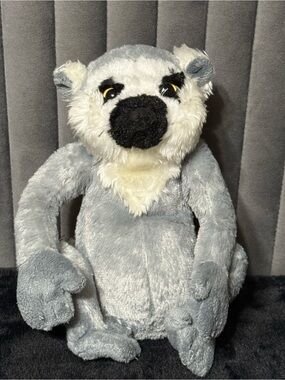 Ganz Webkinz Ring-Tailed Lemur Plush HM369 Stuffed Animal No Code 9” Gray Monkey
